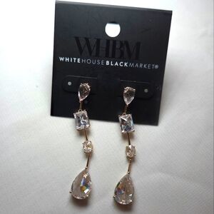 White House Black Market Silver Drop Earrings